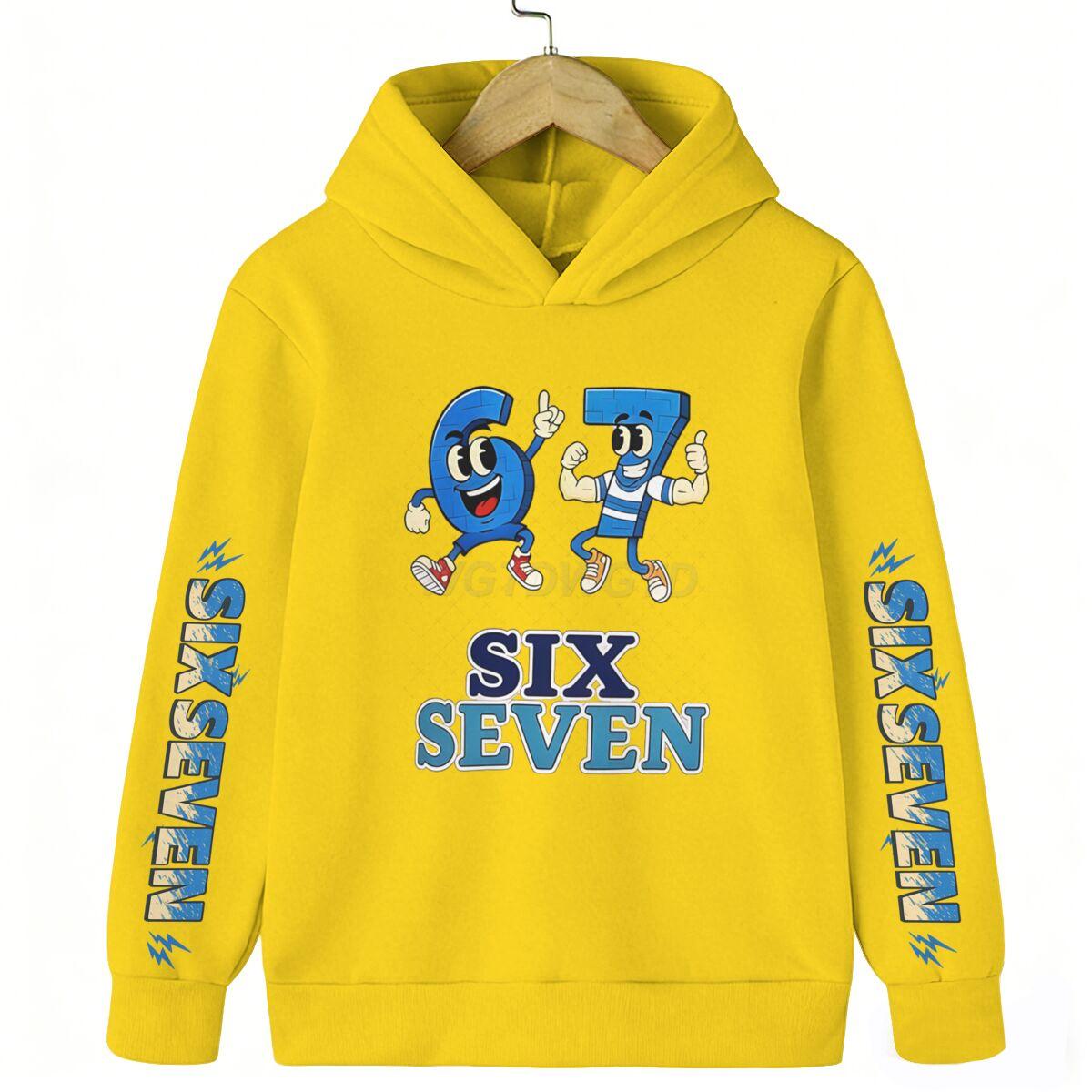 

67 Six Seven Fashion Italian Brainrot Clothes Child Girl Boy Funny Italian Brainrot Meme Hoodie Kids Clothes Girl Boy Sweatshirt 100