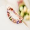 Emmaya Rose Gold Color Luxury Multicolor Cz Stones Cluster Women Bracelet Jewelry Wedding Party Gift