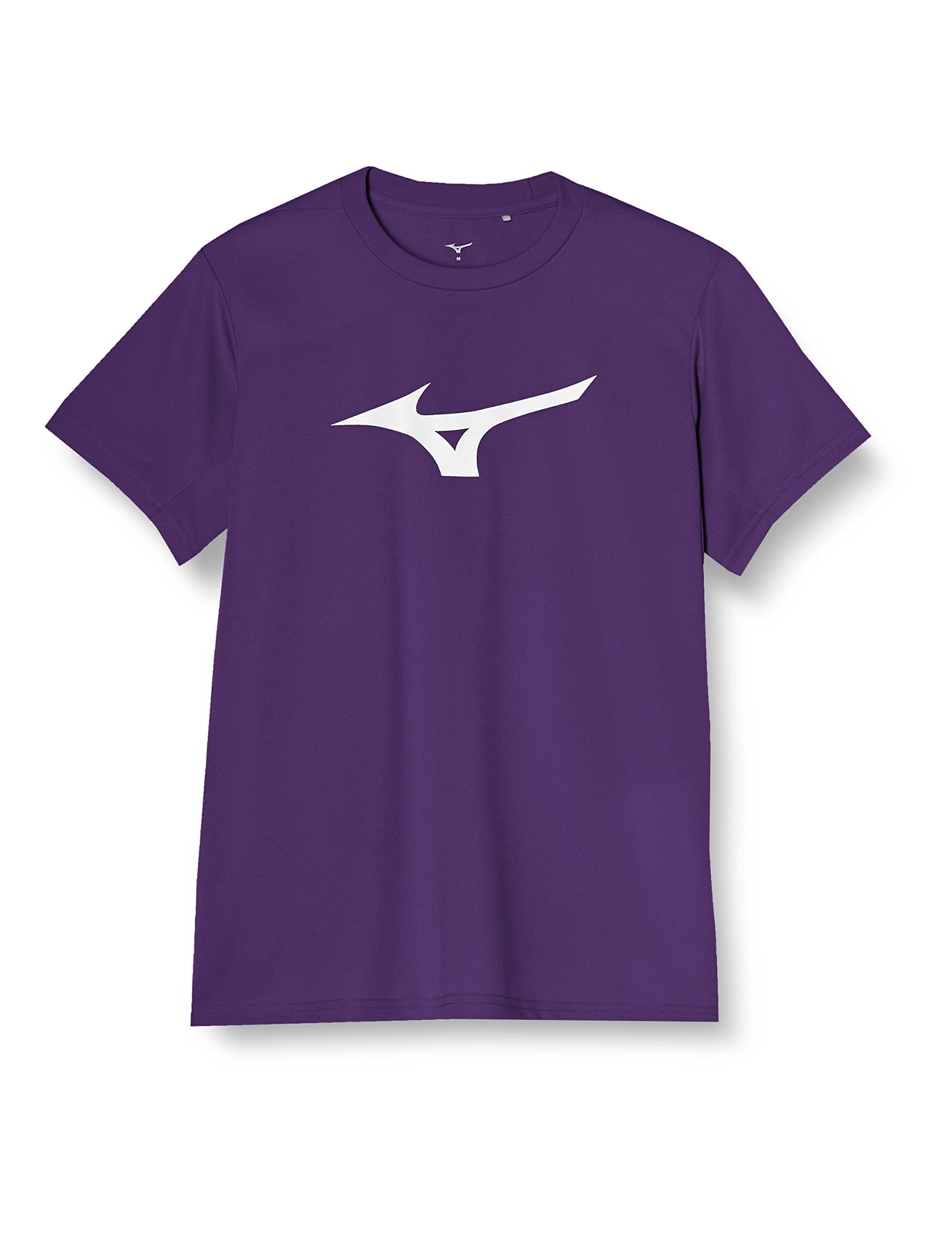 

Mizuno Training Wear Short Sleeve T-Shirt with Big Logo, Moisture-Wicking, Quick-Drying, 32MAA155, Impe Purple, Size L