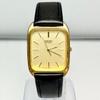 Used SEIKO Men's Quartz Square Gold Black 9021-5170