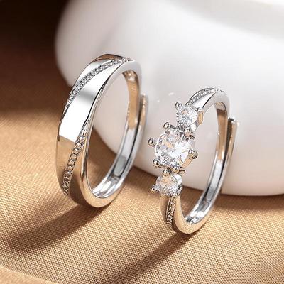 Verstellbarer Liebe auf den ersten Blick Paar Verlobungsring: Schlicht, luxuriös und elegant für den Zeigefinger