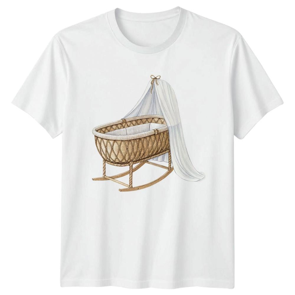 Baby Bassinet Nursery Baby Unisexs TShirt Unisexs Tee Welcoming A Baby Graphic Tee S