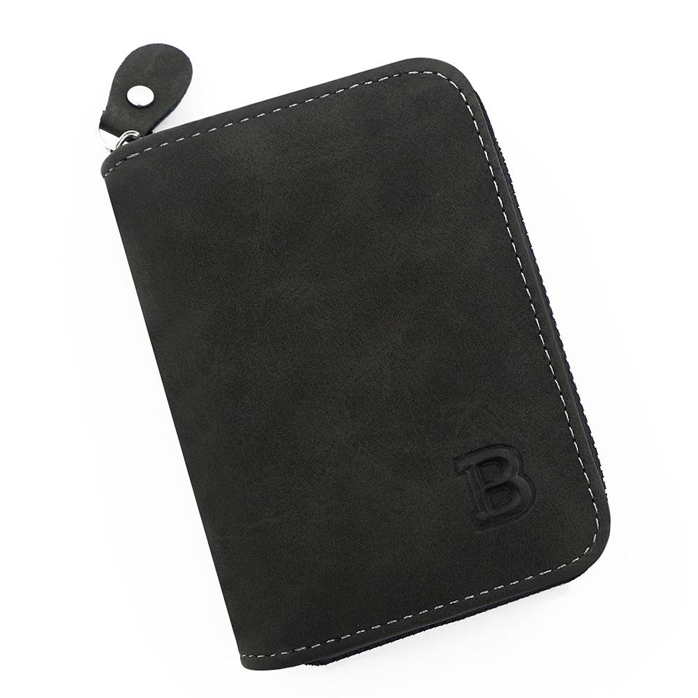 Men's Vintage B-Embossed Accordion Card Holder with Large Capacity and Coin Purse