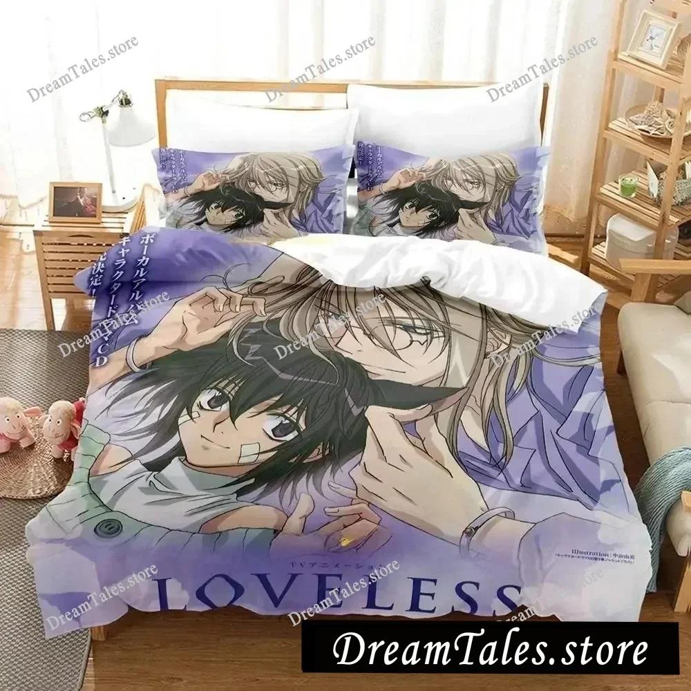 Loveless Luxury Bedding Set Japan Anime Cartoon Duvet Cover Set Comforter Bedspread Linen Twin Single Size Printed Home Textile
