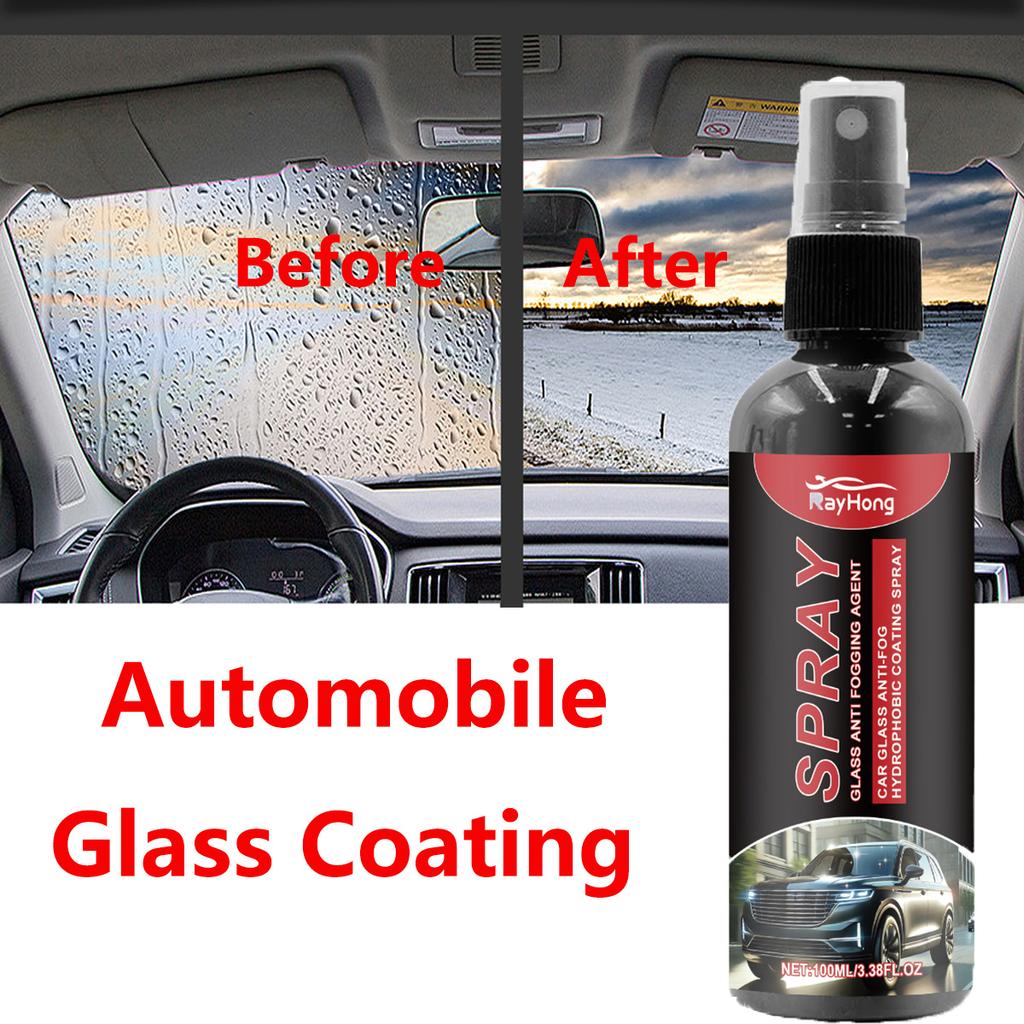 Car Glass Coating Spray Auto Windshield Water Repellent Coating Agent Rainproof Waterproof Spray Car Detailing Polish Kit 100ML