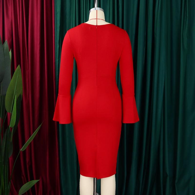 Women's Autumn New Fashion Temperament Elegant Bag Buttock Dress