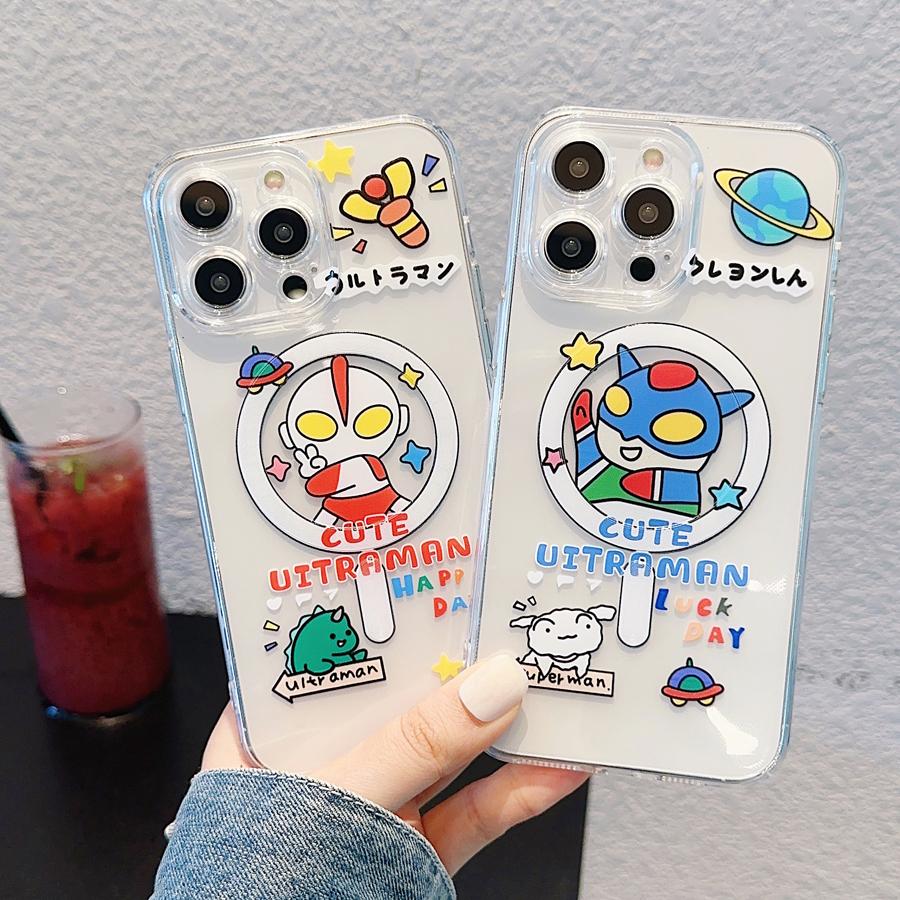 Cute Cartoon Magsafe Wirless ładowanie miękkie etui na telefon TPU dla iPhone 14 Plus 13 12 11 Pro Max Anti-Knock, odporna na wstrząsy tylna okładka