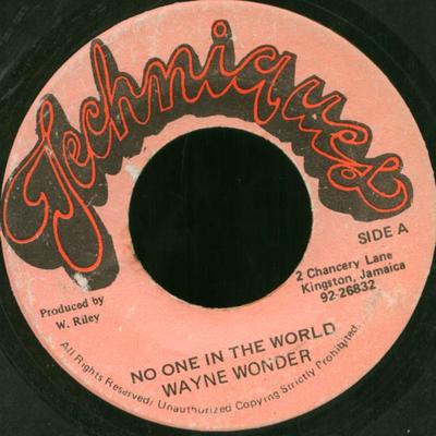 7inch Record WAYNE WONDER - No One In The World NONE Techniques Jamaica Reggae, Ska & Dub Used