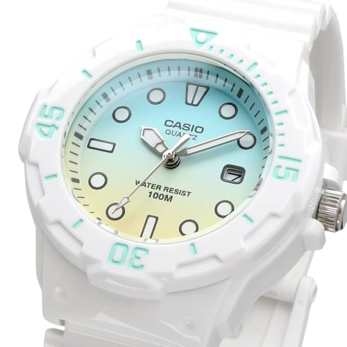 Casio CASIO Analog Watch LRW-200H-2E2V Ladies Kids Cheap Casio Gloss White x Pastel Blue Gradation Overseas Model