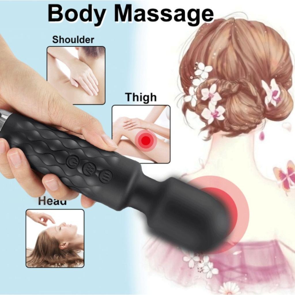 20 Modes Vibrating Massage Stick - Electric Body Massager Wand with Strong Vibration, Handheld Muscle Relief Tool for Neck, Back, Shoulder, Legs