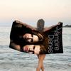 1pc The Vampire Diaries3 Beach Towel, Beach and Seaside Swimming Pool Equipment, Fashion Pattern, Rectangular, Travel Essentials