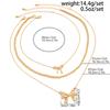 3Pcs/Set Imitation Pearl Sweet Romantic Necklace Bowknot Pendant for Women Chain Bridal Jewelry Gift