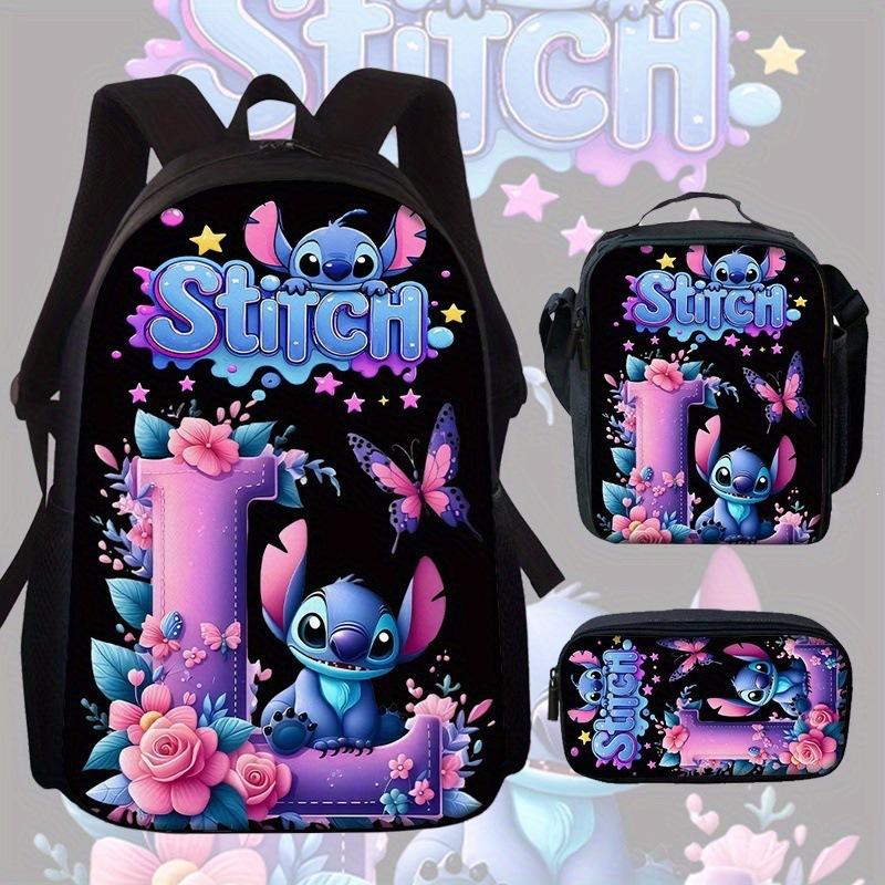 Stitch Backpack for Kids Students Large Capacity Lightweight Cartoon School Bag