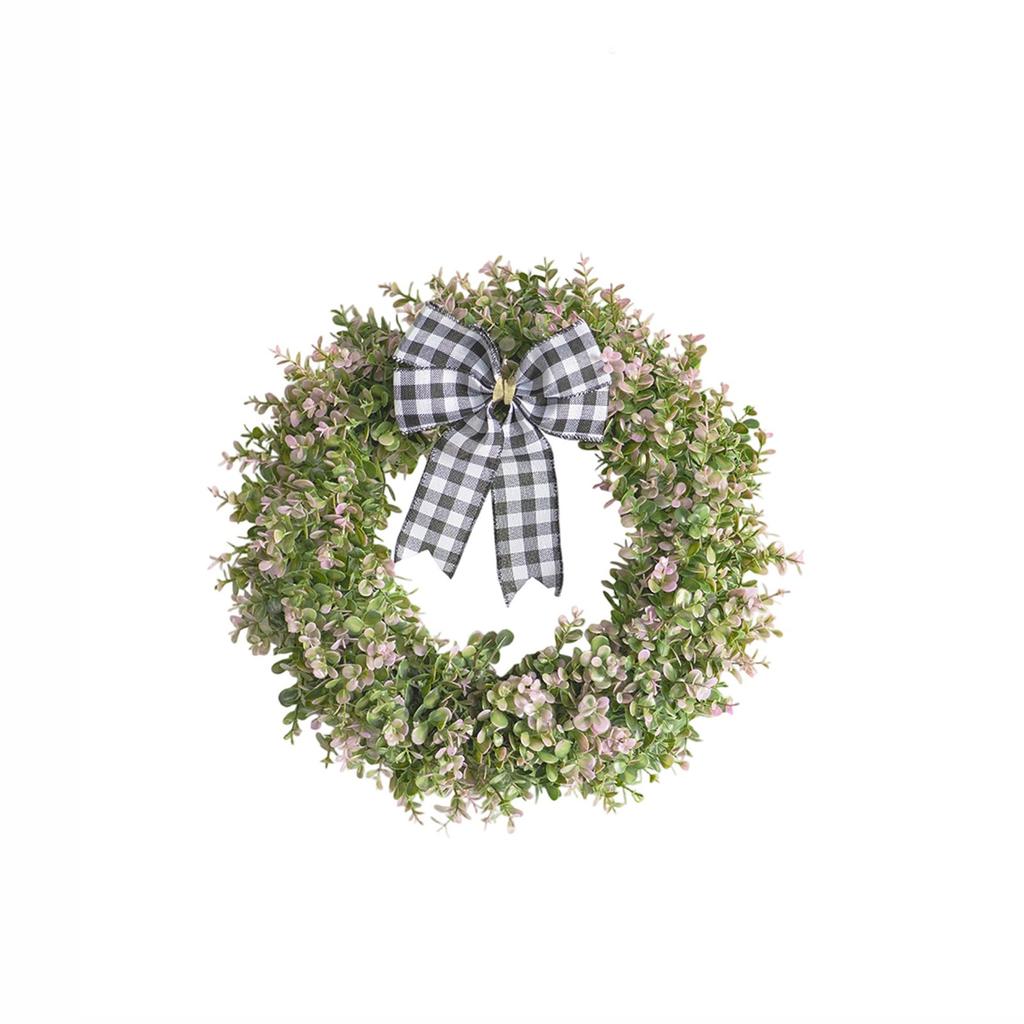 Christmas Simulation Green Plant Money Leaf Wreath Vine Ring Home Window Door Hanging Decoration 40cm