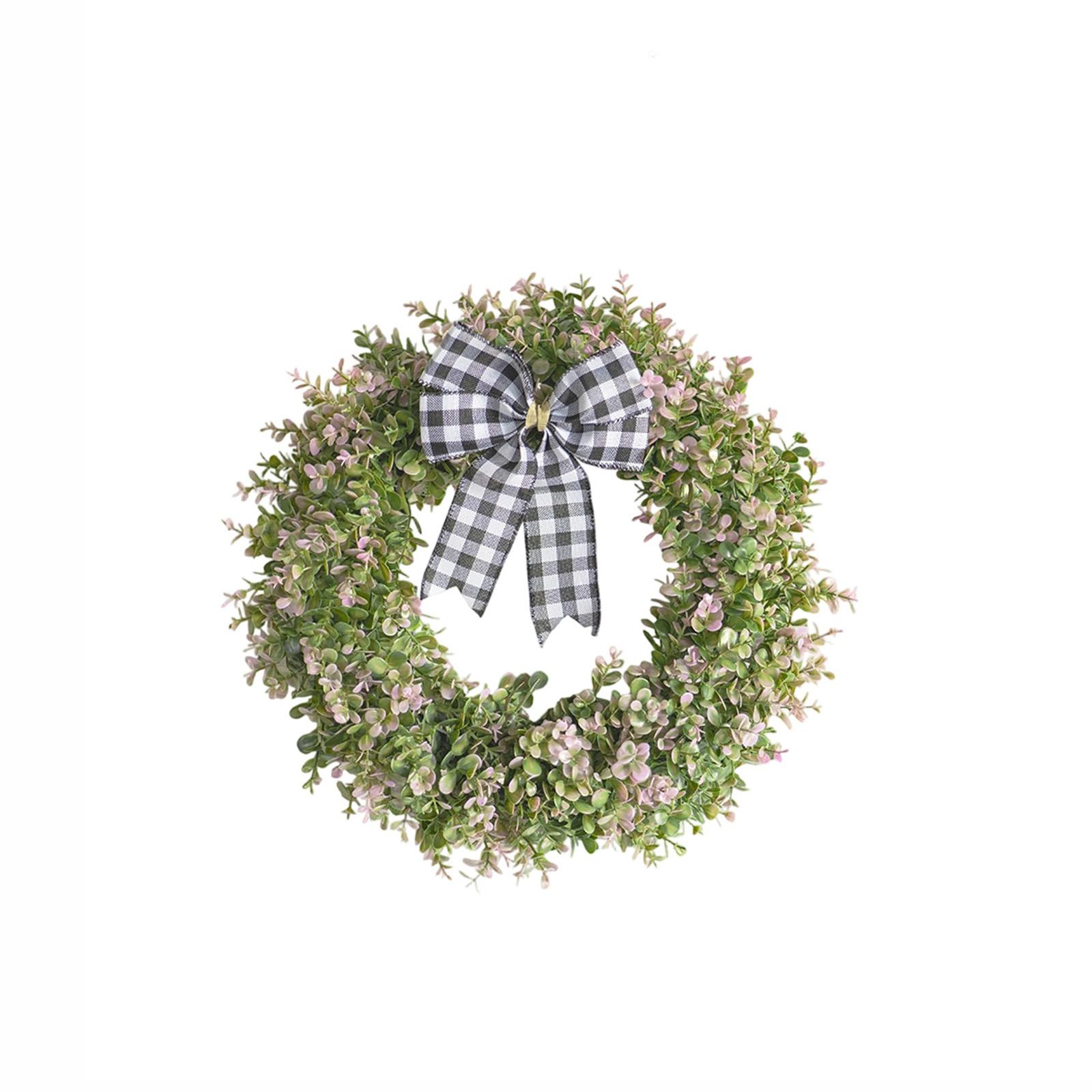 

Christmas Simulation Green Plant Money Leaf Wreath Vine Ring Home Window Door Hanging Decoration 40cm One Size