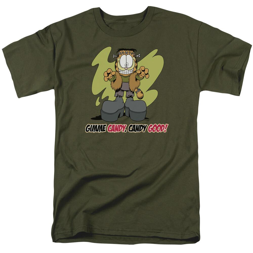 26 Garfield Candy Good T Shirt Mens Licensed Halloween Comic Tee Military Green Unisex T-Shirt M