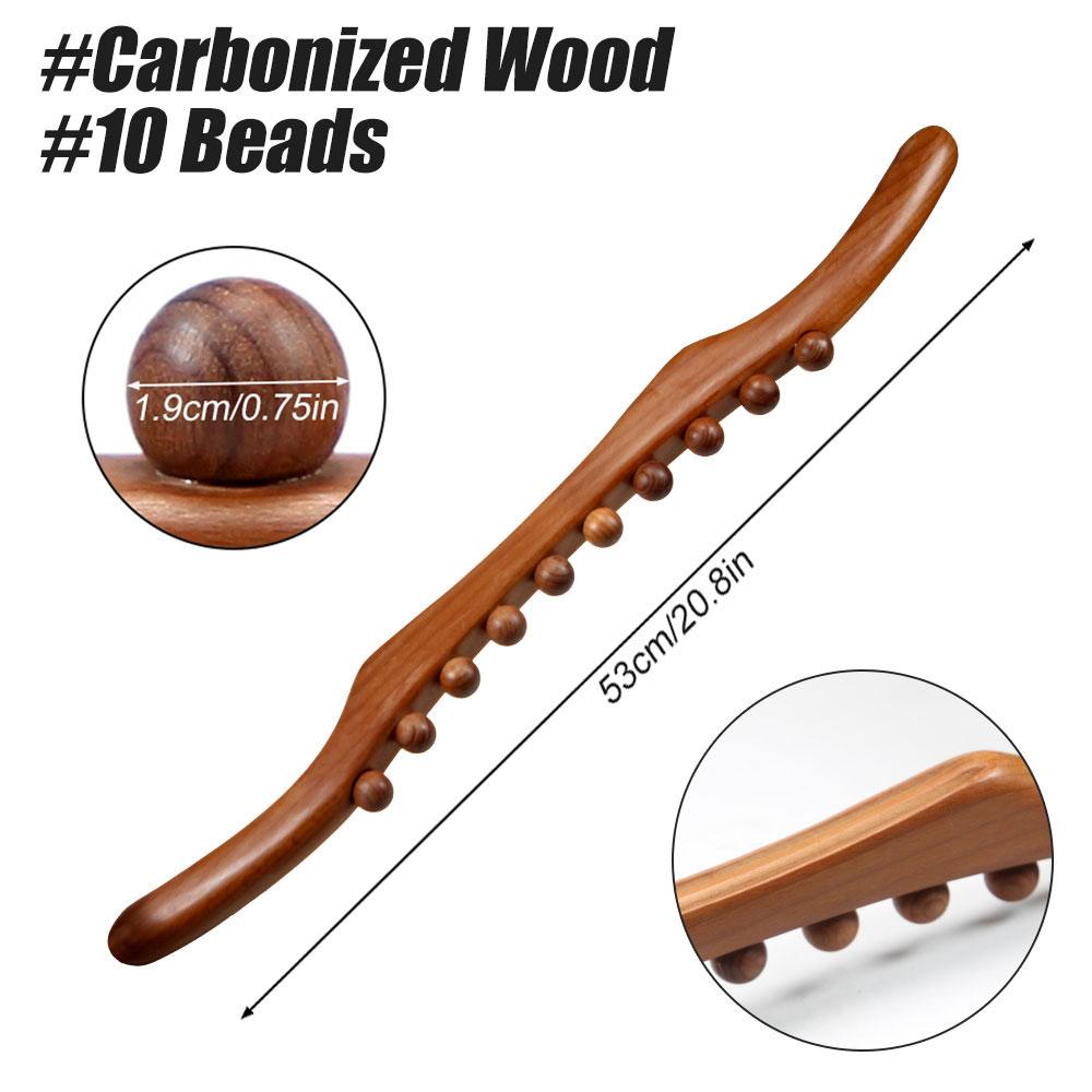 36 Beads Wooden Massage Tool Myofascial Release for Stomach Cellulite Neck Waist Body Sculpting Therapy