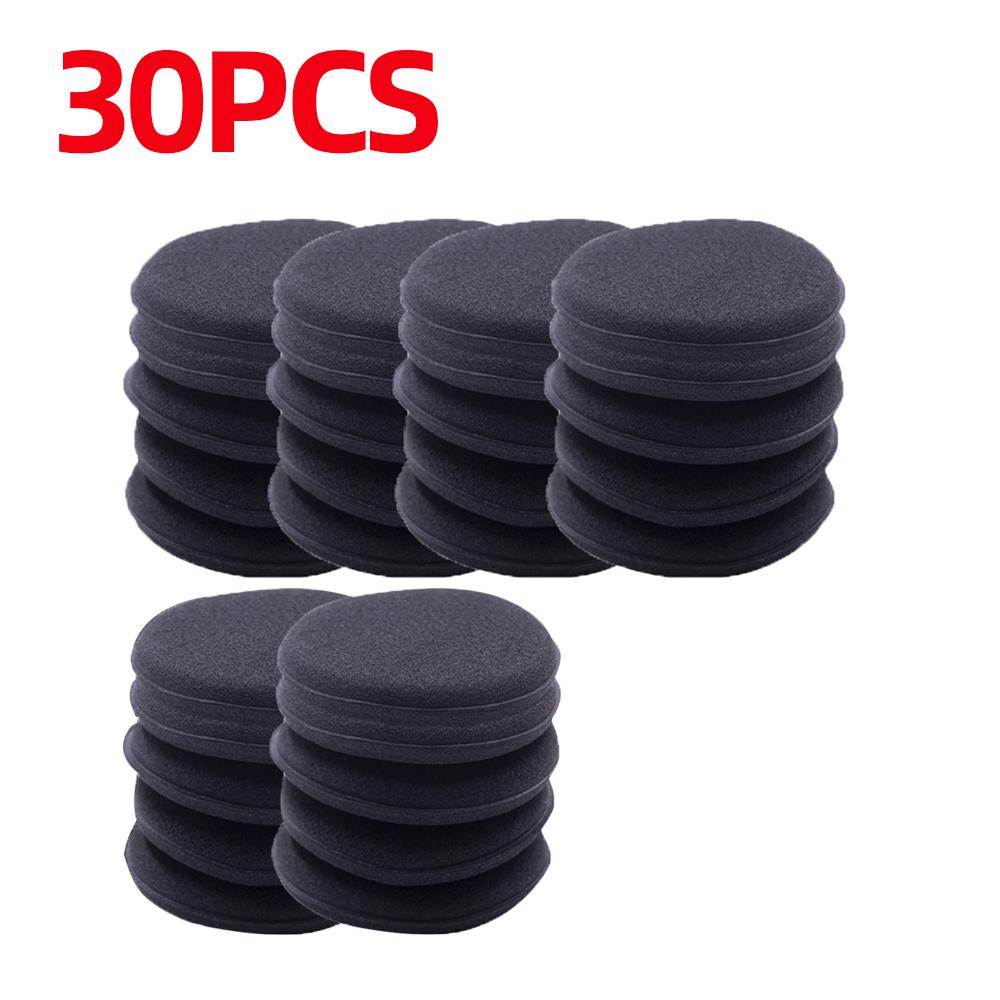 30/40Pcs Car Round  Polish Wax Foam Applicator Pads 10CM Sponge Clean Washer Washing Tool