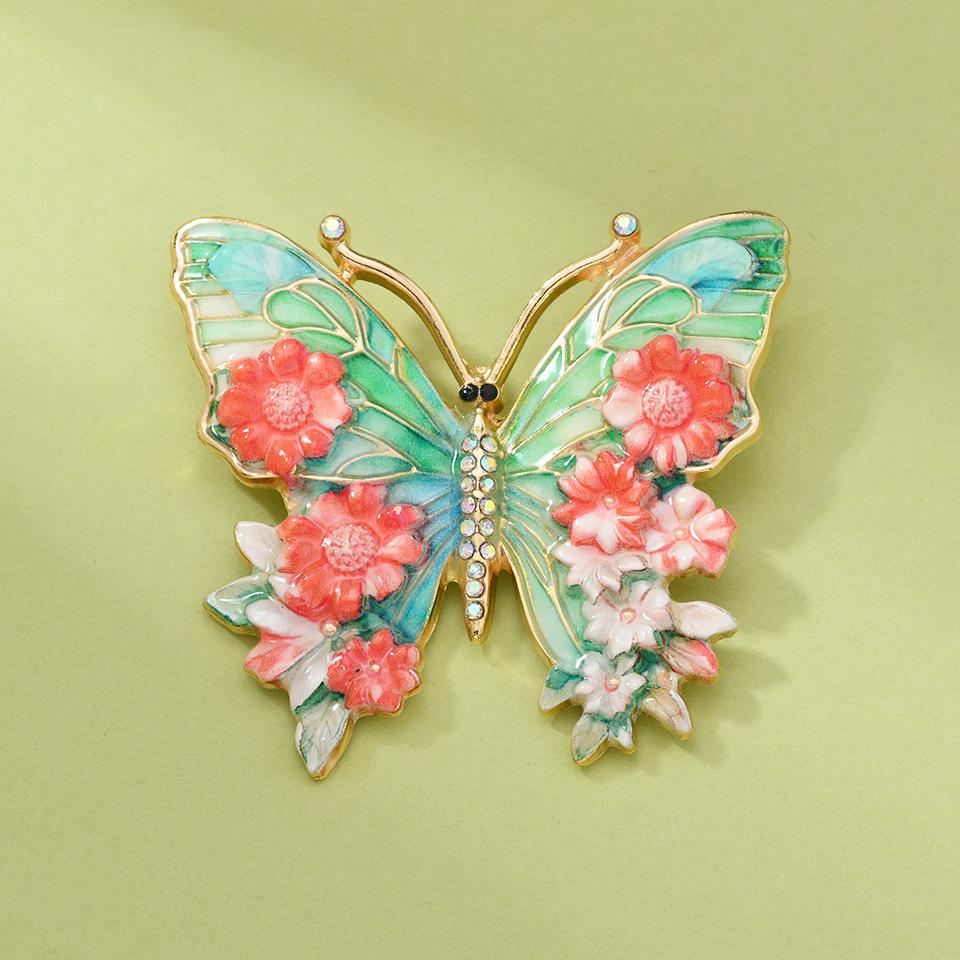 Eco-Friendly Enamel Butterfly Brooch: Elegant, Versatile Fashion Pin