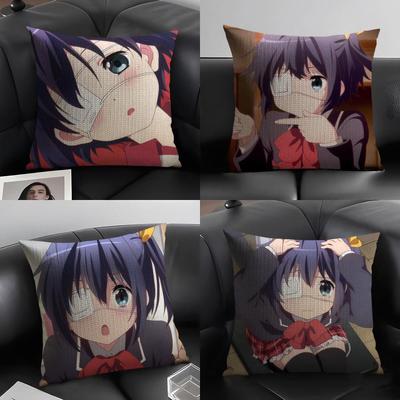 Anime Love Chunibyo Other Delusions Pillow Case Pattern Printed Pillowcase for Living Room Sofa Cushion Cover Bedroom Decor