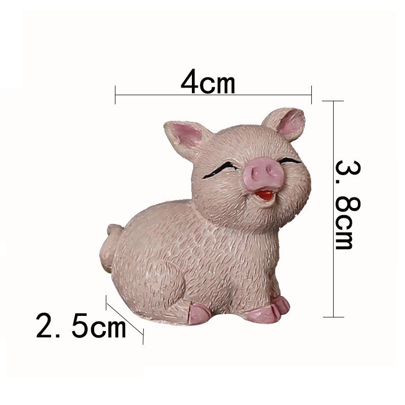 Creative Small Cute Resin Animal Shape Flower Pet Figure Diy Micro Landscape Doll Ornament