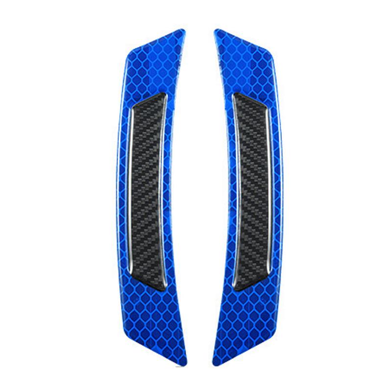 2Pcs Car Wheel Eyebrow Reflective Sticker Carbon Fiber Anti-collision Strip Anti-scratch Warning Protection Strips Car Accessory