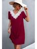 2022 European & American Cross-Border Summer V-Neck Lace Dress for Women