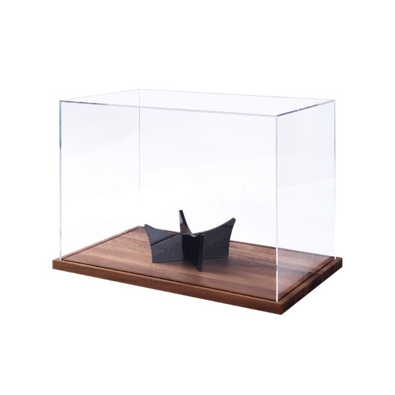 

Wood Base Acrylic Ball Presentation Box Sports Memorabilia Display Case Ball Holder Organizer for Showing Ball 1