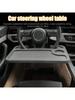 1PC Car Steering Wheel Table, Double-Sided Tray for Laptop, Tablet, Food & Drinks, Portable Easy Clean Car Dining Travel Desk