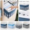 Foldable Fabric Storage Basket Medium Size 35x25x20cm with Handles for Organizing Household Items Durable and Lightweight Design