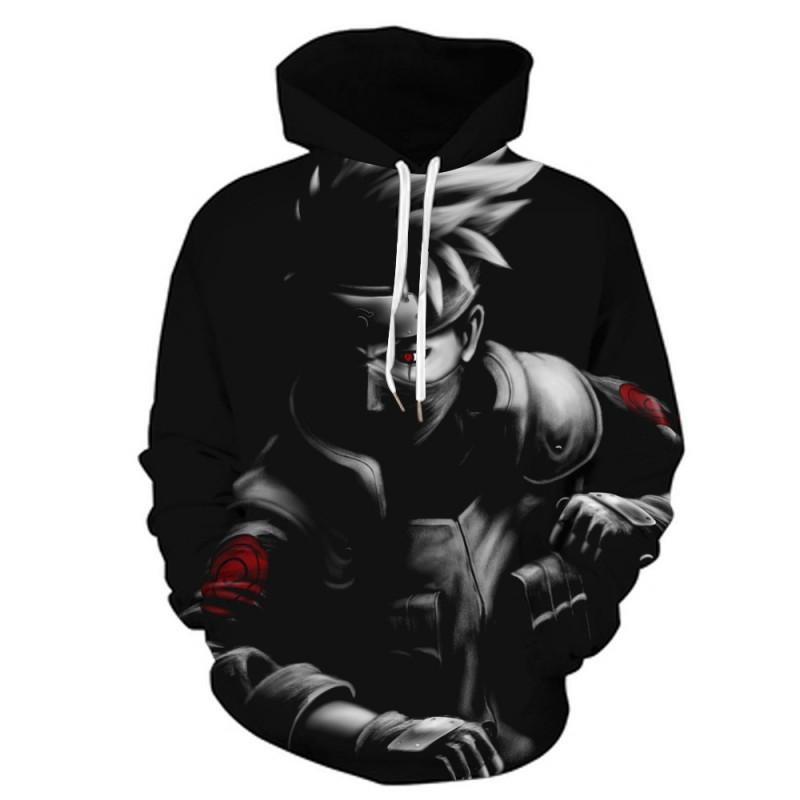 Naruto Kakashi Hoodie Men Women 3D Printed Unisex Long Sleeve Casual Sweatshirt Loose Fit Winter