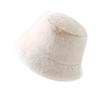 Winter Plush Hat Women's Thickened Warm Fashion Ear Protection Bucket Hat Imitation Mink Fur Windproof and Coldproof Basin Hat