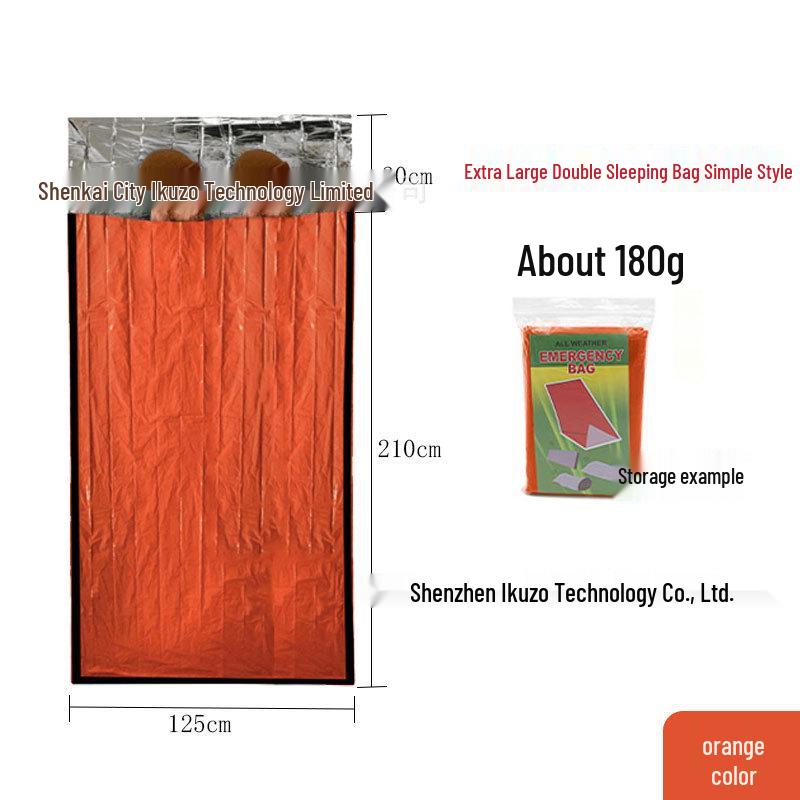 Portable Emergency Survival Sleeping Bag with Multifunctional Insulation for Hiking and Camping