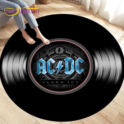 Alfombra redonda con disco de vinilo de música clásica, alfombras para decoración de sillas de sala de estar, alfombra suave antideslizante para gatear para niños