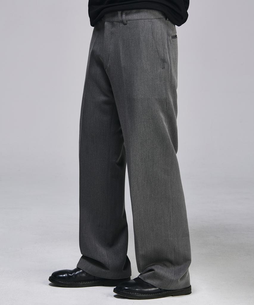 SIGNATURE [Summer Fabric Added] Semi-Bootcut Slacks [Gray]