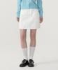 Covernat Woman Cargo Denim Mini Skirt White