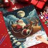 1pc Drawing By Numbers Santa Claus On Ski Skies Drawing Painting By Numbers Home Wall Christmas Gift 40x50cm/16x20inch Without Frame