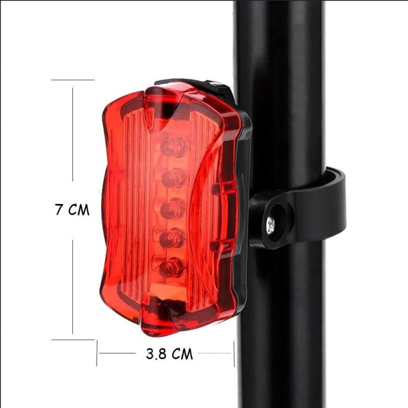 5 LED Bike Light MTB Road Bicycle Headlight Butterfly Back Rear Taillight Cycling Safety Warning Light Bicycle Lamp Flashlight