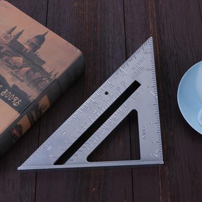 7-inch Triangle Rafter Measuring Layout Tool Aluminum Triangle Protractor Portable  for Hobbyists for Home Builders