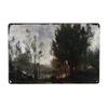 Oil Painting Style Retro Characters Landscapes Metal Tin Sign Wall Poster