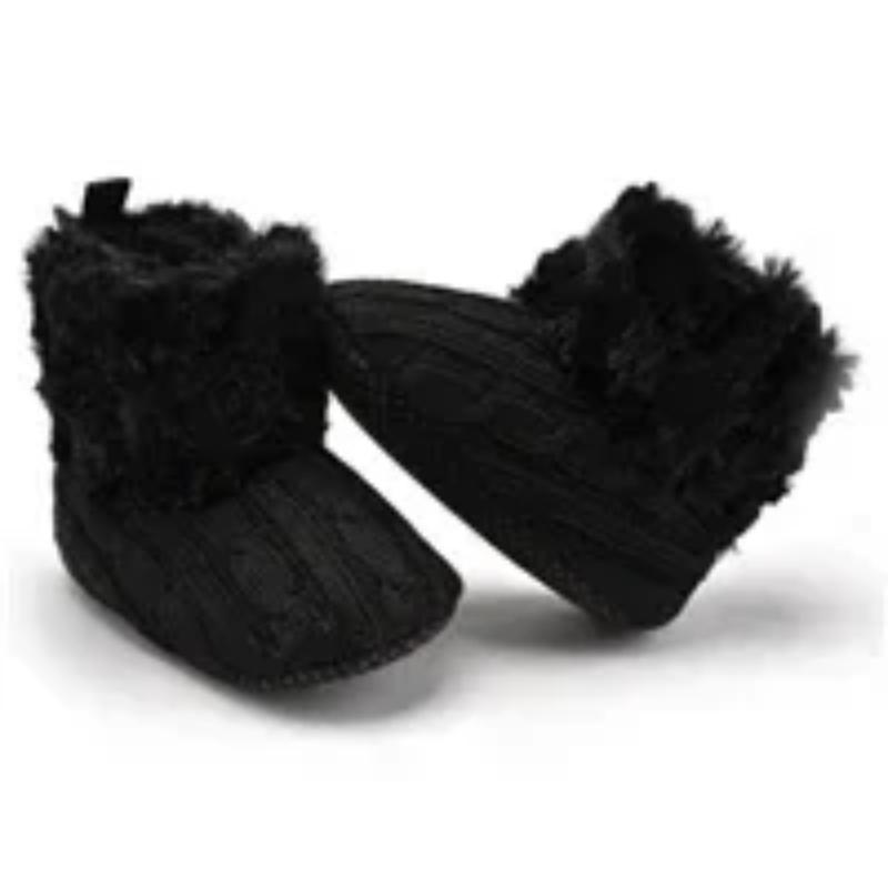 2025 New Winter Baby Snow Boots Knitted Warm Plush Newborn Little Girls Boys Shoes Non-slip Fashion Toddler Girls Boots