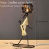Nordic Metal Candlestick Abstract Character Sculpture Candle Holder Decors Handmade Figurines Home Decoration Art Gifts Hot 2025