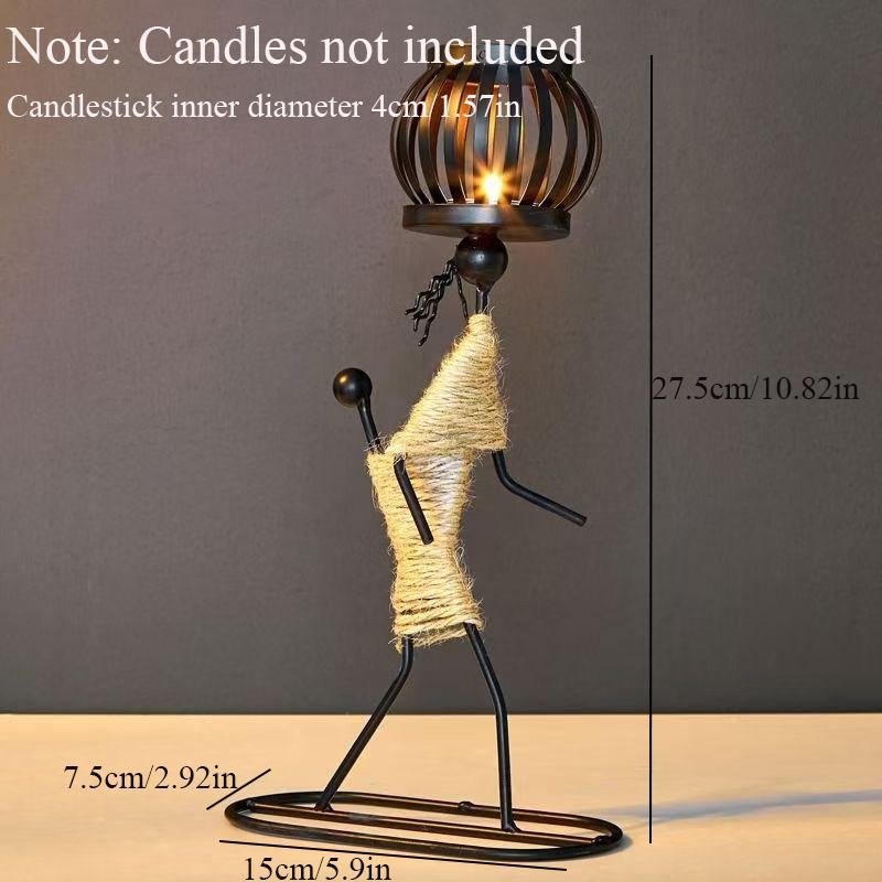 Nordic Metal Candlestick Abstract Character Sculpture Candle Holder Decors Handmade Figurines Home Decoration Art Gifts Hot 2025