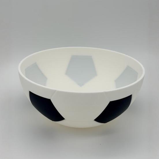 Football Snack Bowl with 5 Compartments, Large Capacity Food Tray Cup Holder, Fruits Candy Beverage Organizer Container for Soccer Party, Game Day
