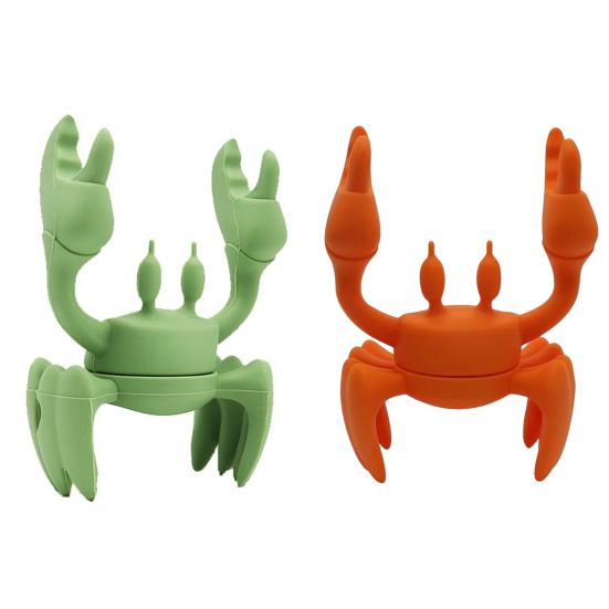 

2Pcs Heat-Resistant Crab Silicone Spoon Holder Non-Slip Utensil Rest for Stove Kitchen Organizer Funny Crab Spoon Rest C