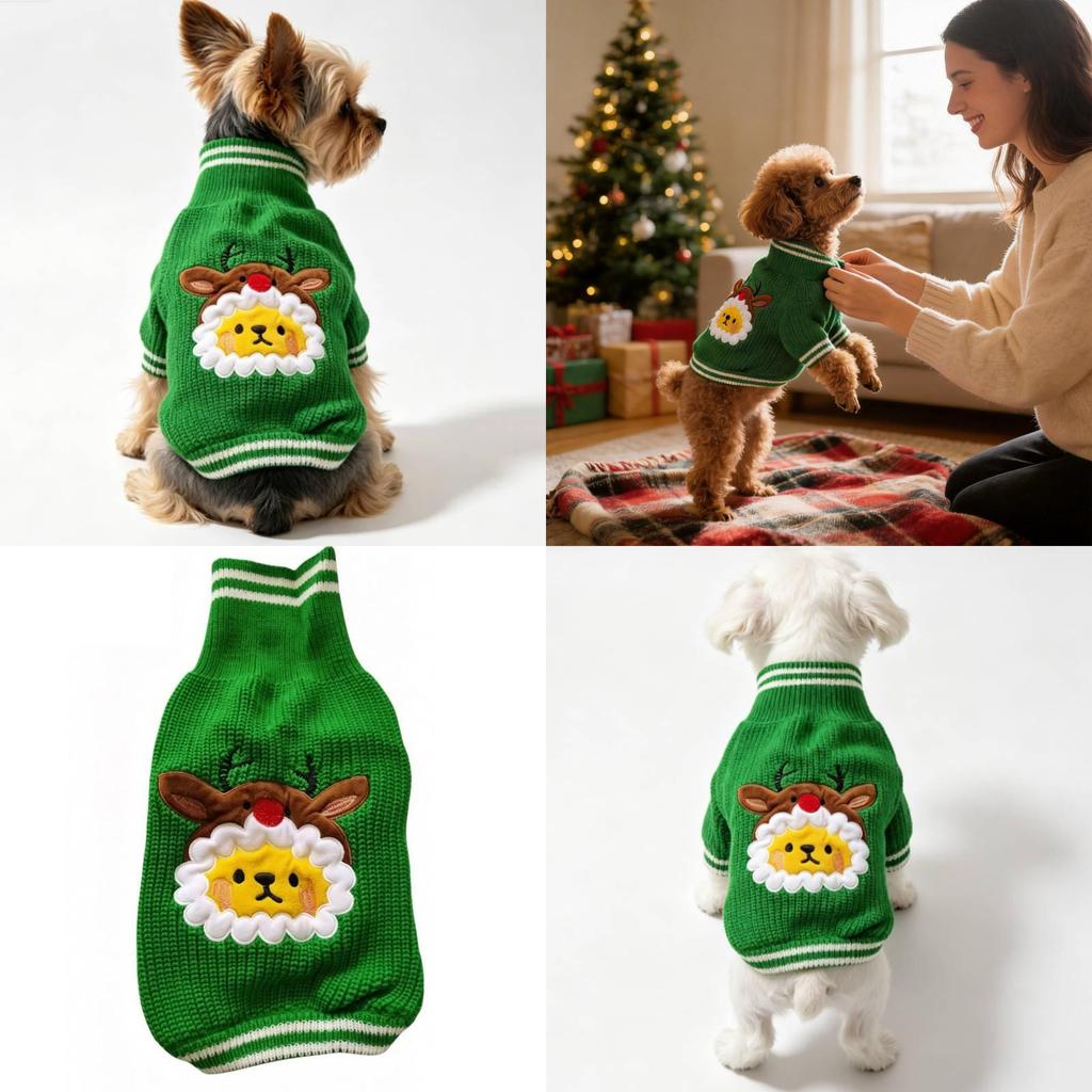 Pet Christmas Sweater Vest With Thick Wool For Tedy Dogs And Cats Perfect For Holiday Celebrations