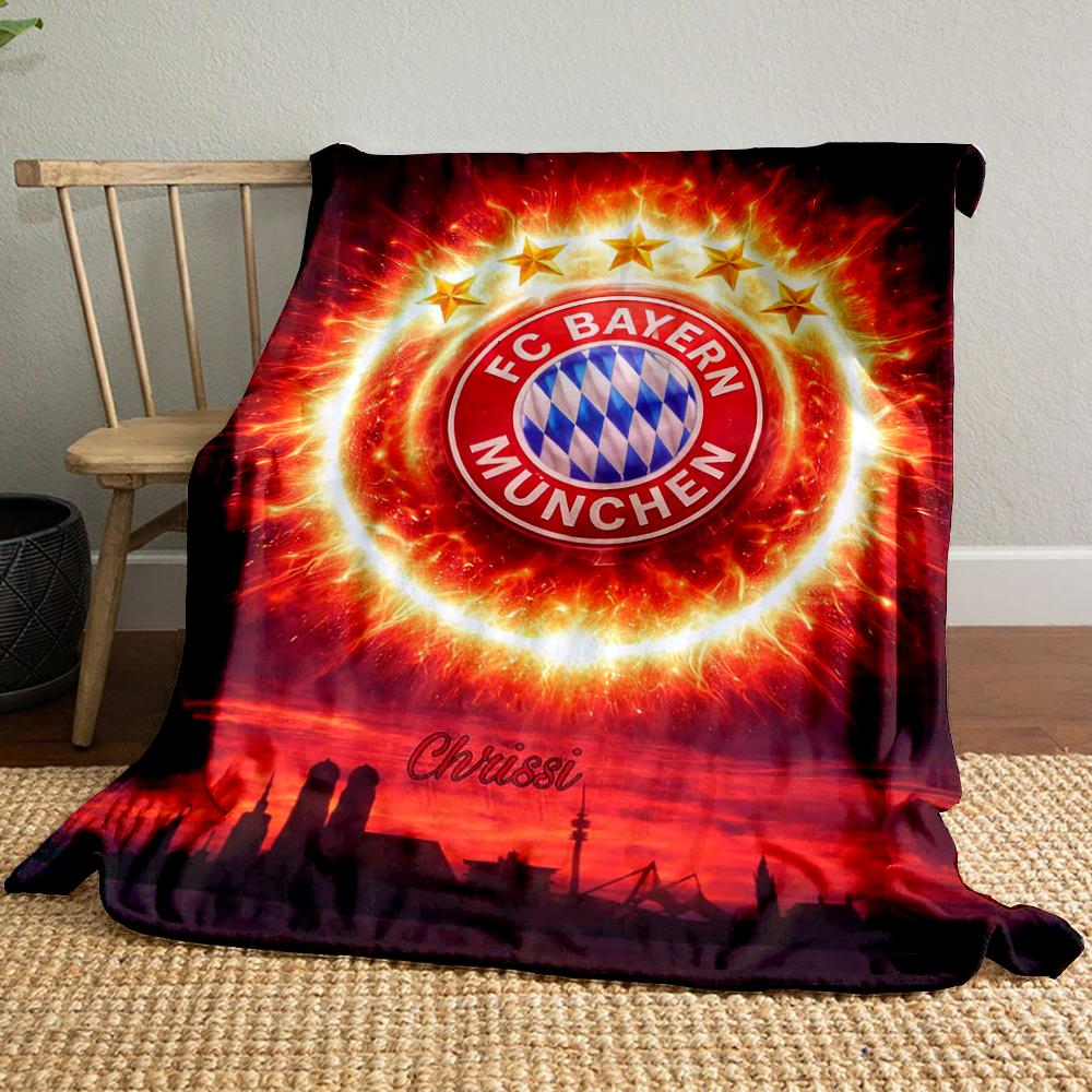 Bayern Munich Designed Flannel Blanket for Bedroom, Living Room, Sofa, and Nap