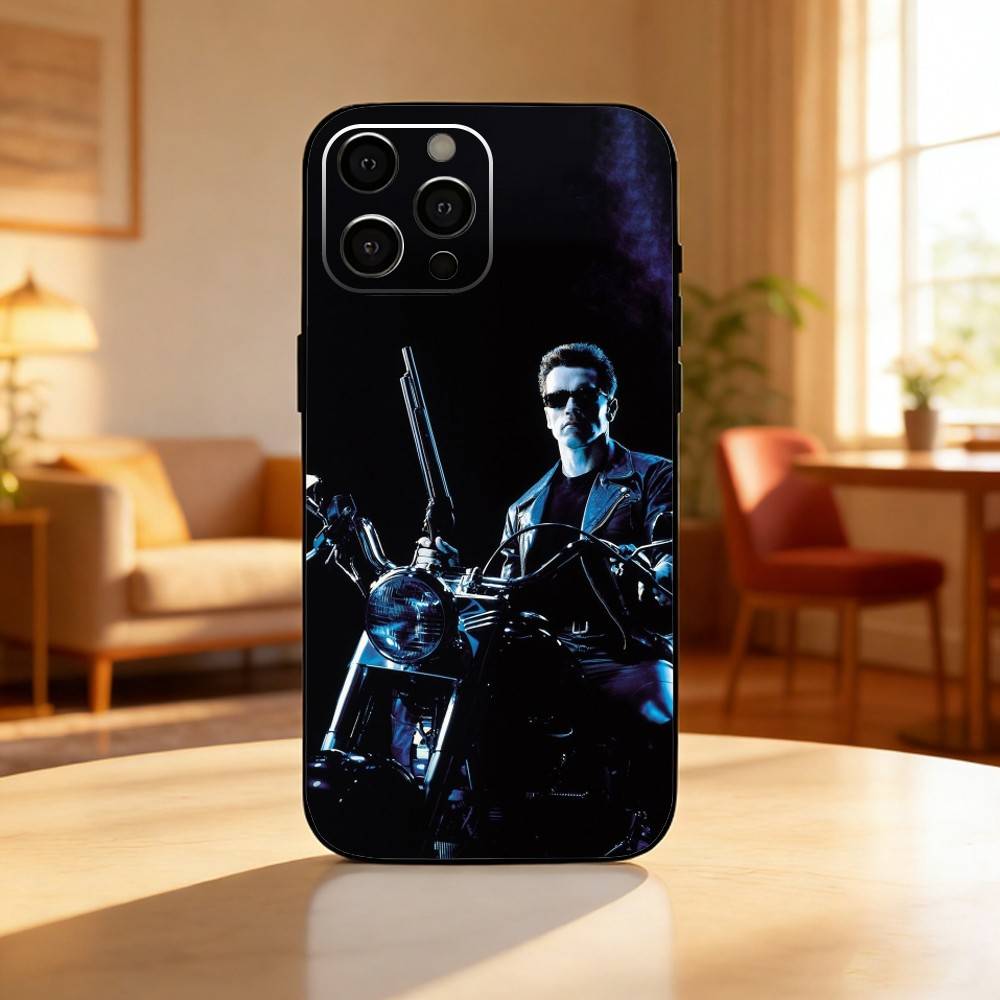 A-Arnold S-Schwarzenegger Phone Case For iPhone17,16,15,14,13,12 Plus,Max Soft Silicone Black Cover
