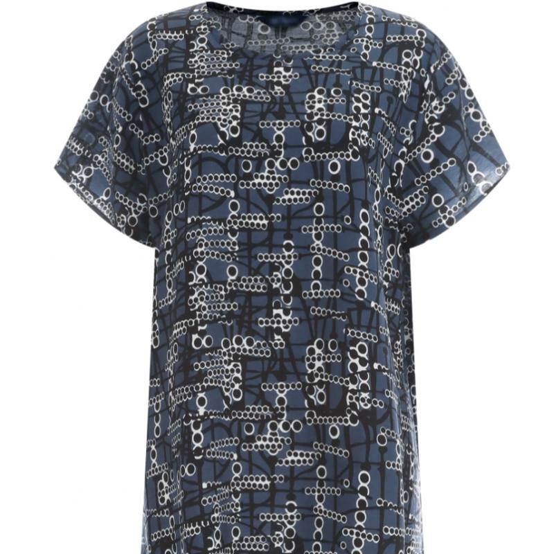 Shop Women Easy Wear CoolinG Short Sleeve LonG Dress G Pp Wdr 12080 Blue