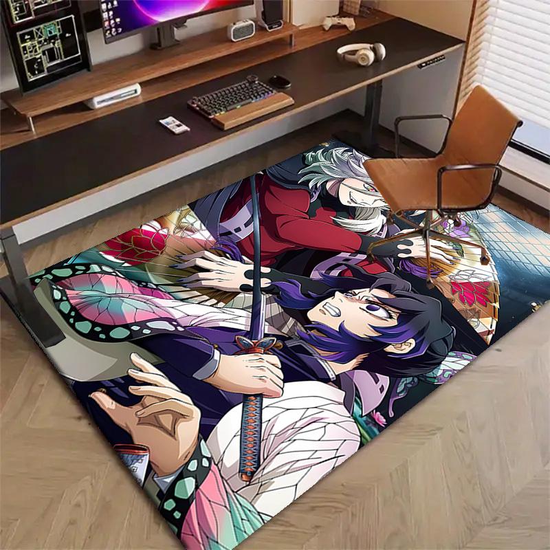 1pc Demon Slayer3 Design Printed Area Rug Carpet for Bedroom Living Room Home Decor Rugs Mat Non Slip Mat Rug for Bedside
